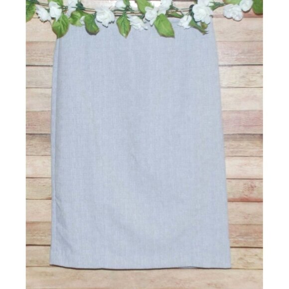 Gray Alfred Dunner Career Skirt Ladies Size 10 Light Gray Straight Midi Office - Picture 1 of 8